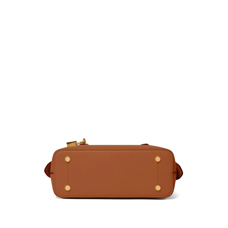 brown two-way zip satchel bag by Selfnex