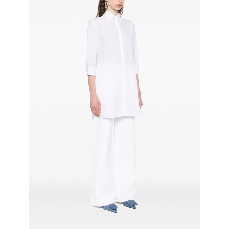 white shirt with pussy-bow collar by Selfnex