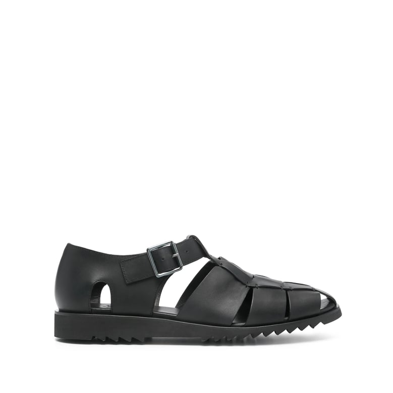 sandals calf leather black by Selfnex