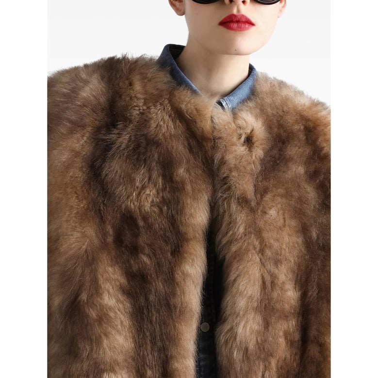 dolce & gabbana brown sleeveless coat by Selfnex