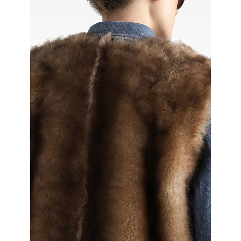 dolce & gabbana brown sleeveless coat by Selfnex