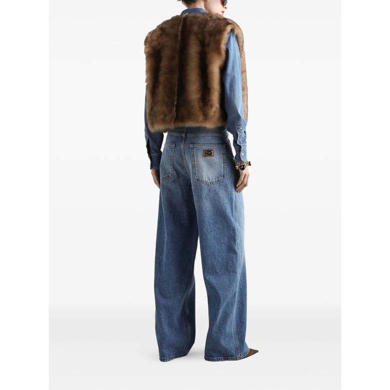 dolce & gabbana brown sleeveless coat by Selfnex