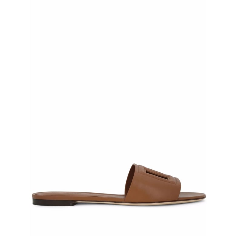 slides brown calfskin by Selfnex