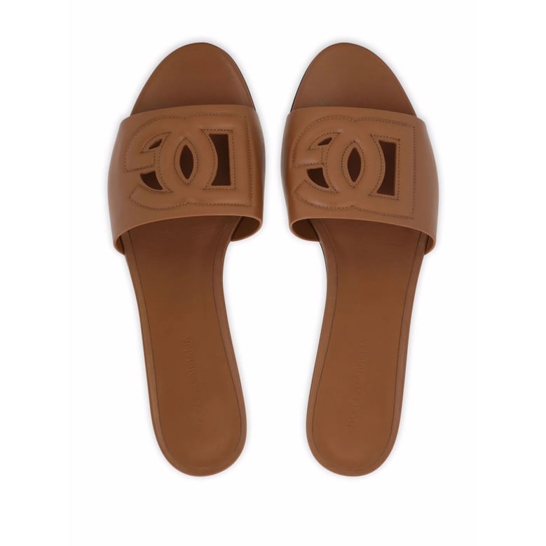 slides brown calfskin by Selfnex