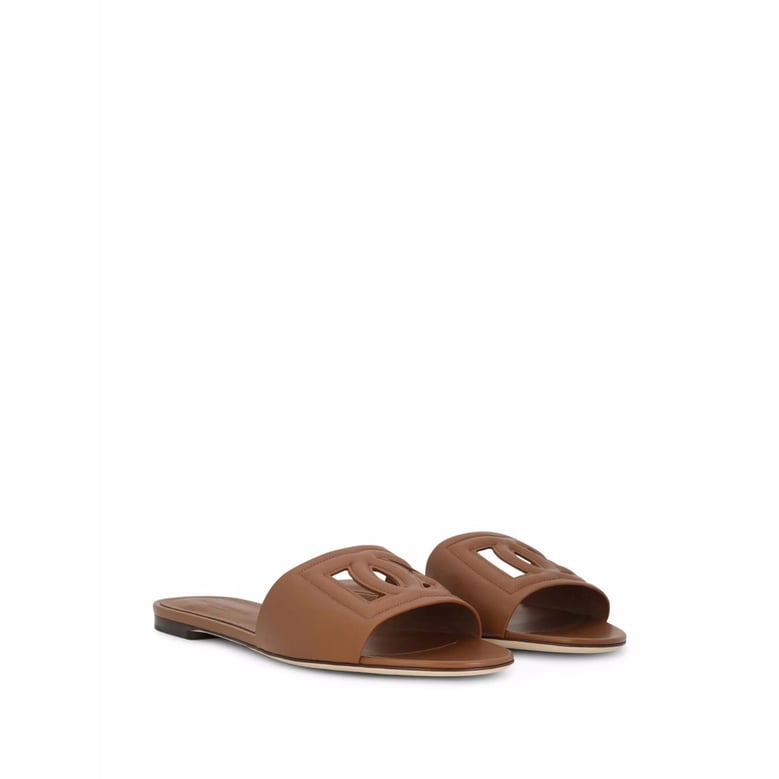 slides brown calfskin by Selfnex