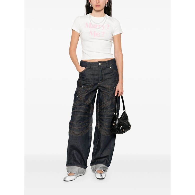 markgong wide-leg jeans by Selfnex