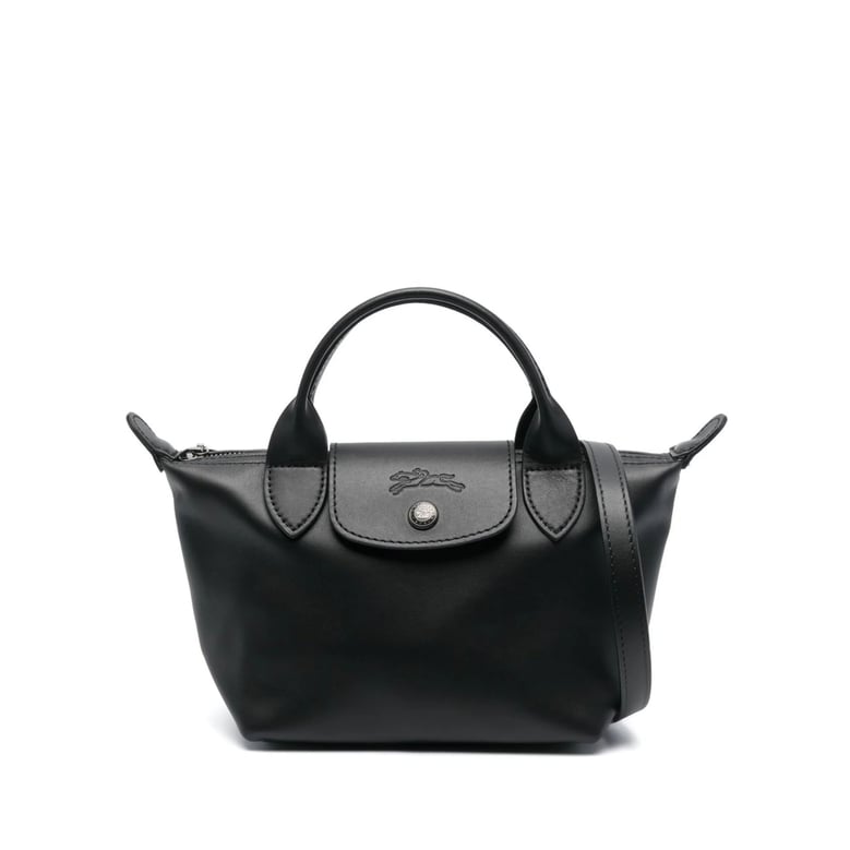 black leather mini bag by Selfnex