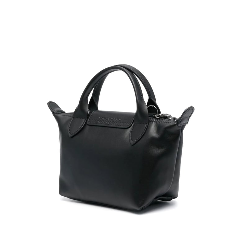 black leather mini bag by Selfnex