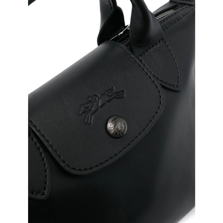 black leather mini bag by Selfnex