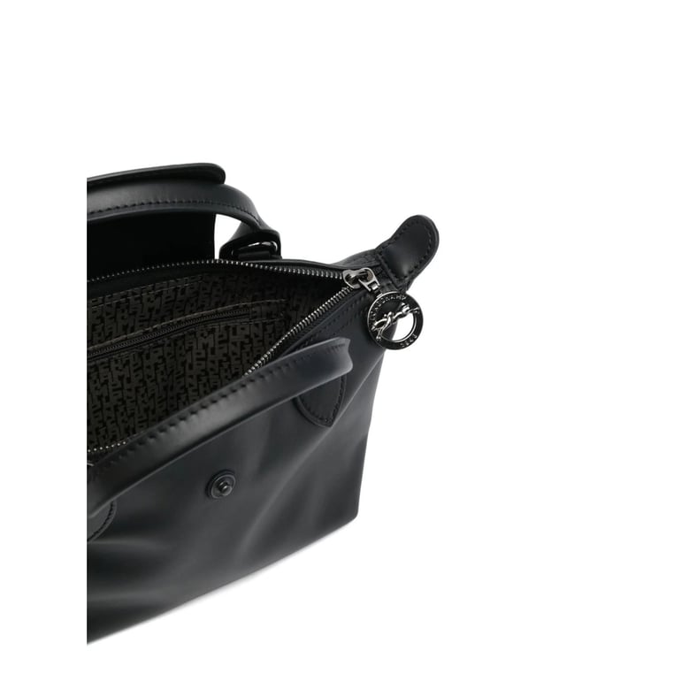 black leather mini bag by Selfnex
