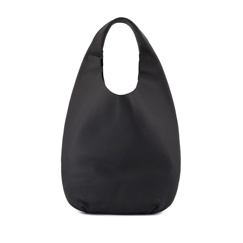 black shoulder bag with logo print by Selfnex