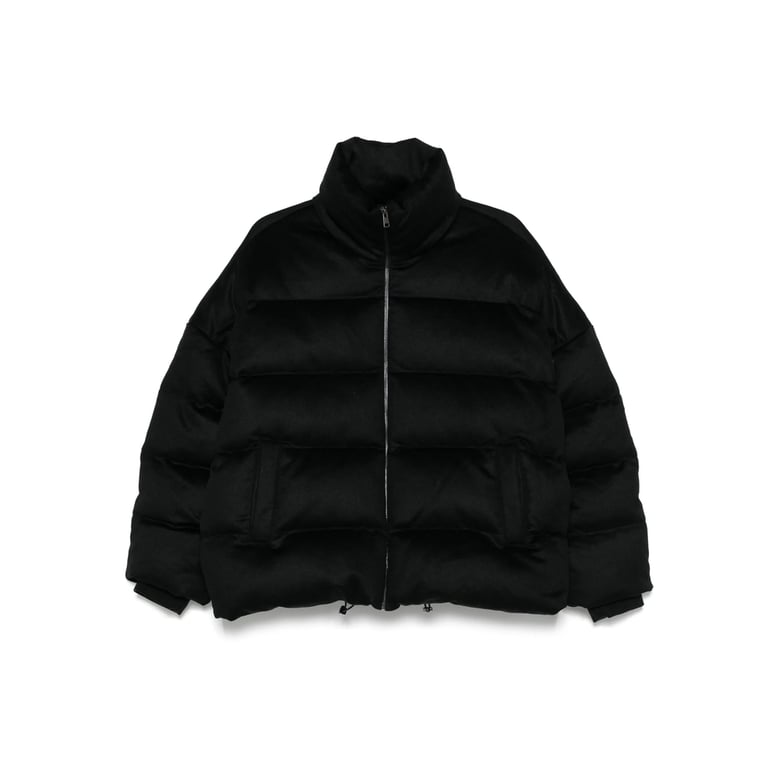 puffer jacket black cashmere-wool by Selfnex