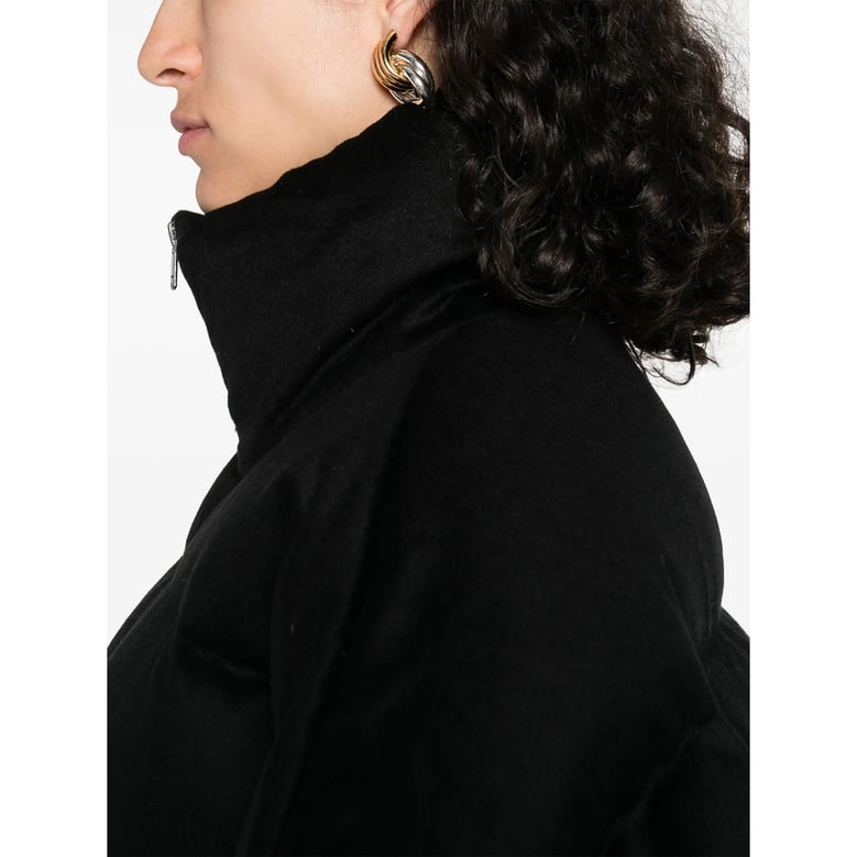 puffer jacket black cashmere-wool by Selfnex