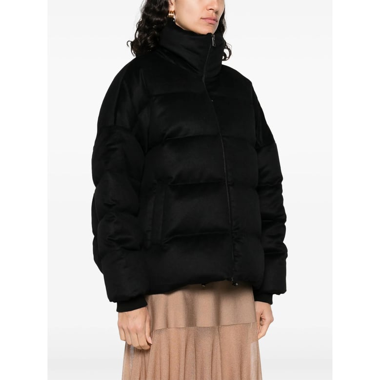 puffer jacket black cashmere-wool by Selfnex
