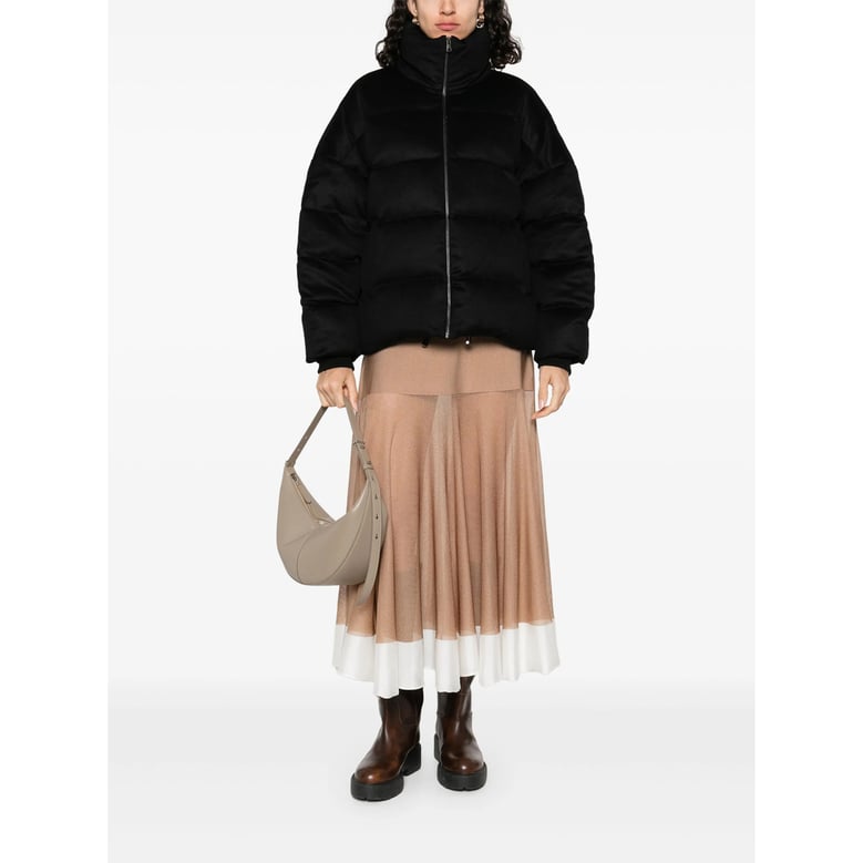 puffer jacket black cashmere-wool by Selfnex