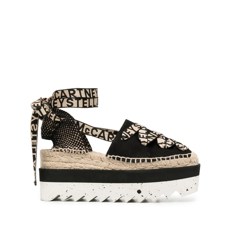 black canvas slip-on espadrilles by Selfnex