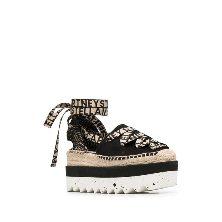 black canvas slip-on espadrilles by Selfnex
