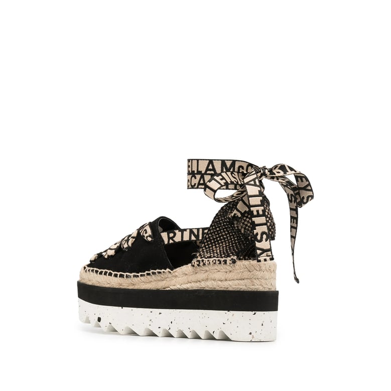 black canvas slip-on espadrilles by Selfnex