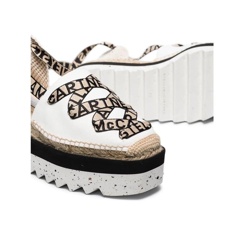 espadrilles braided raffia platform white by Selfnex