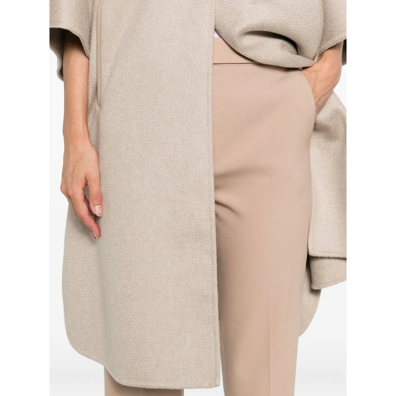 trousers slim-fit virgin wool beige by Selfnex