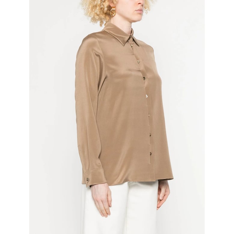 shirt avion brown silk by Selfnex