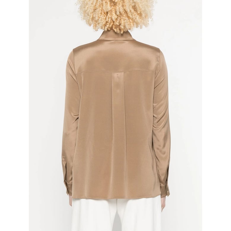 shirt avion brown silk by Selfnex
