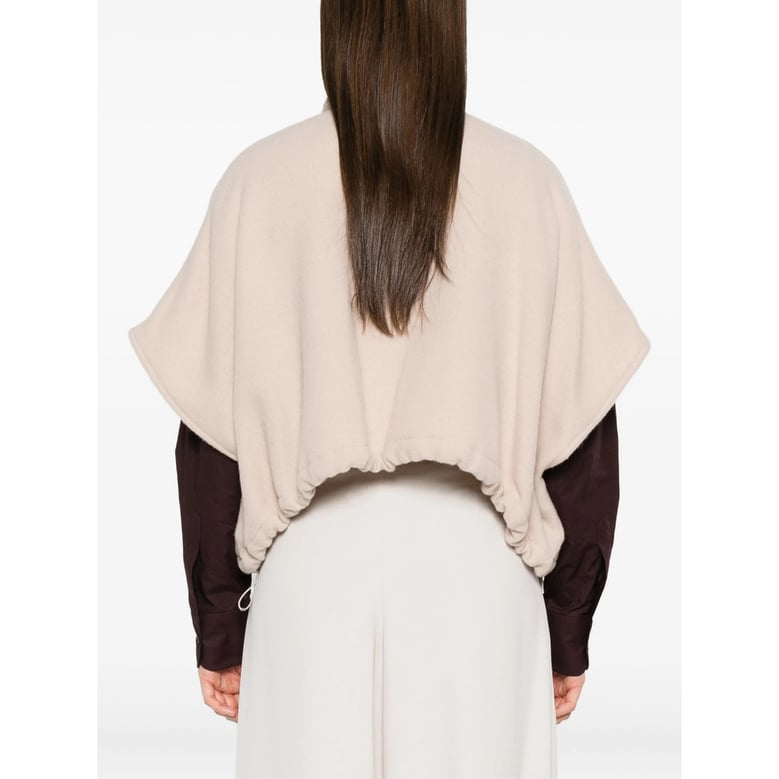 cape quilted cashmere-wool light beige by Selfnex