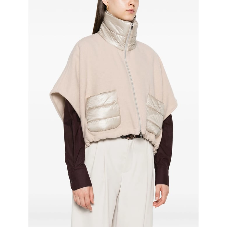 cape quilted cashmere-wool light beige by Selfnex