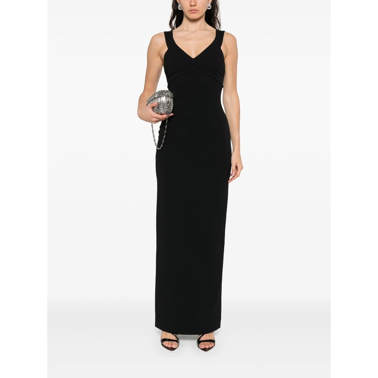 dress v-neck black by Selfnex
