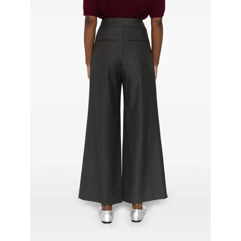 charcoal grey wide leg trousers by Selfnex