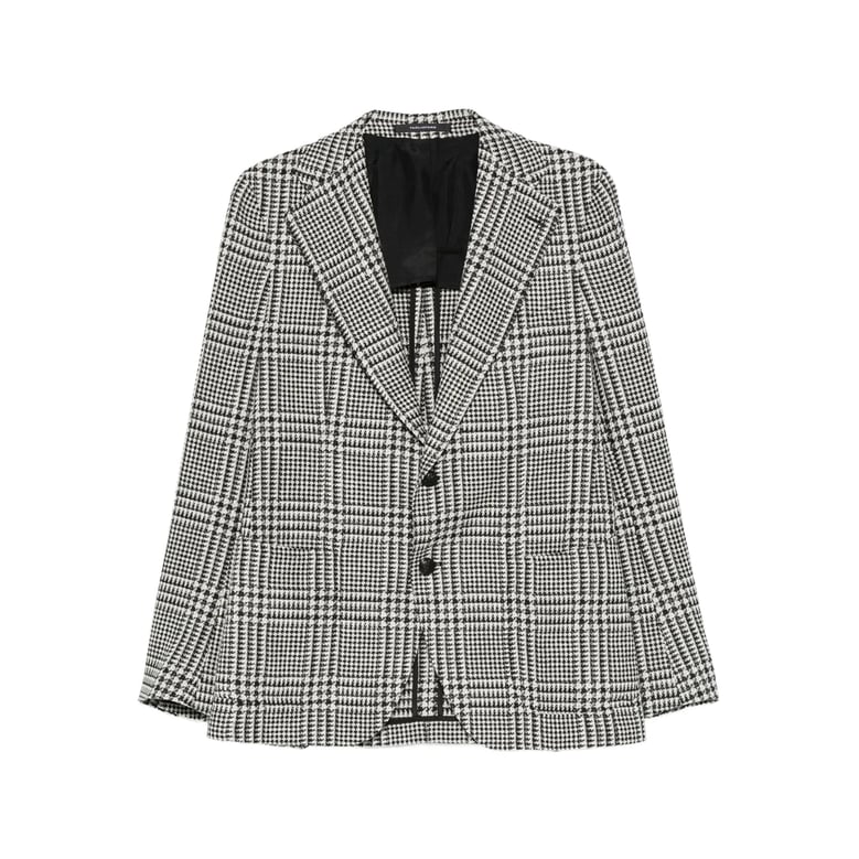 jacket checked black/white by Selfnex