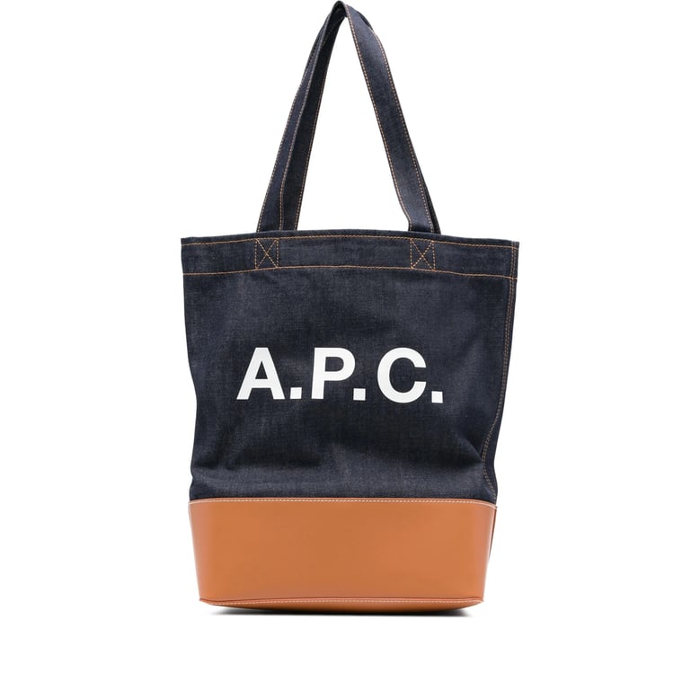 bum bag denim calf leather blue/brown by Selfnex