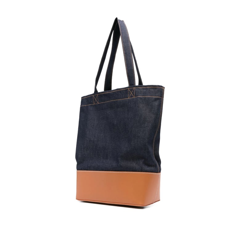 bum bag denim calf leather blue/brown by Selfnex