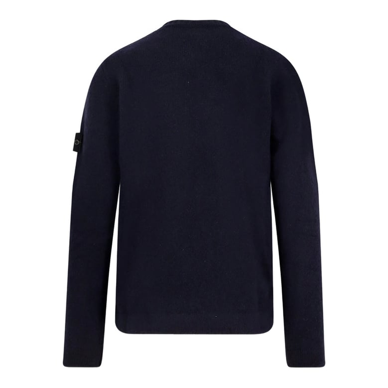 navy blue crew neck sweater by Selfnex