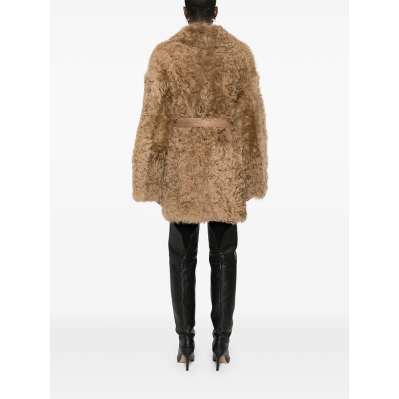 faux fur jacket camel brown by Selfnex
