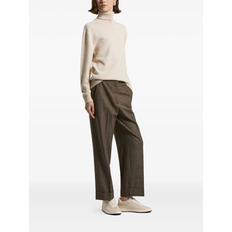 peserico brown tailored trousers by Selfnex