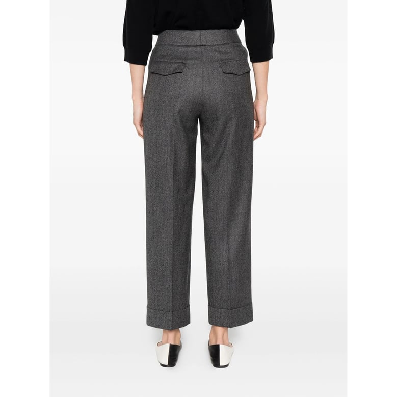peserico grey wool blend trousers by Selfnex