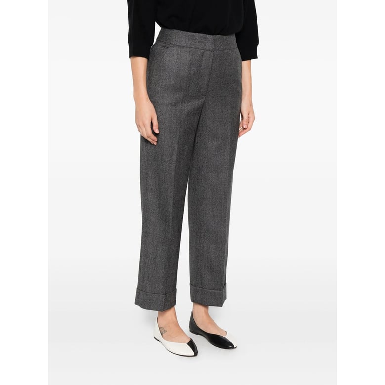peserico grey wool blend trousers by Selfnex