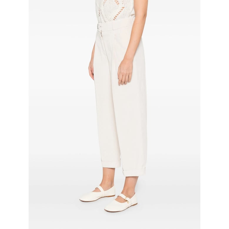 off-white corduroy pleated trousers by Selfnex