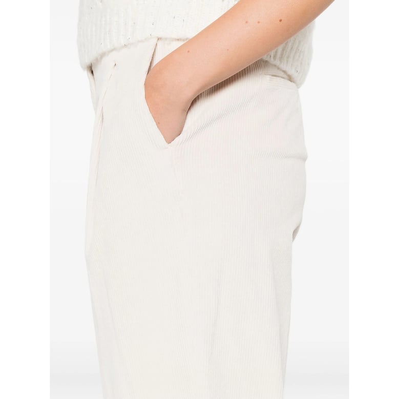 off-white corduroy pleated trousers by Selfnex