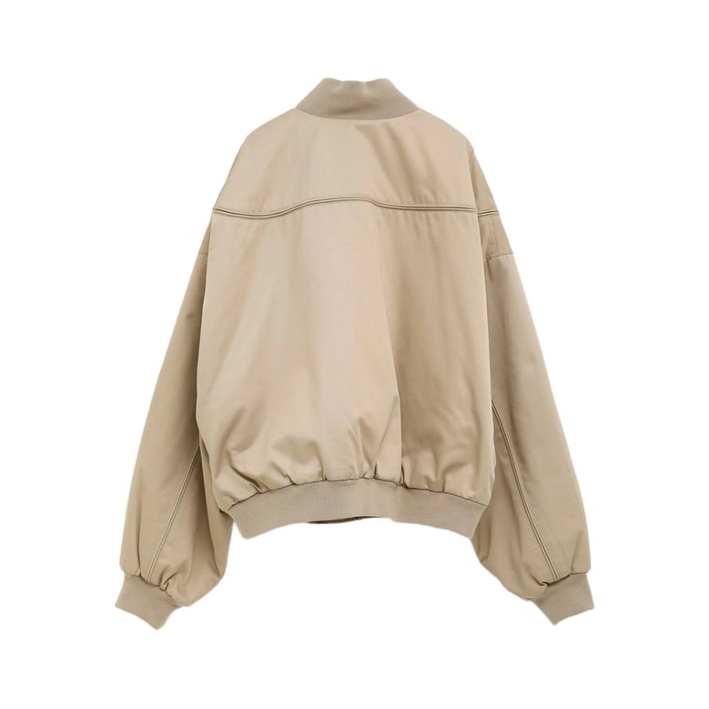 beige panelled bomber jacket by Selfnex