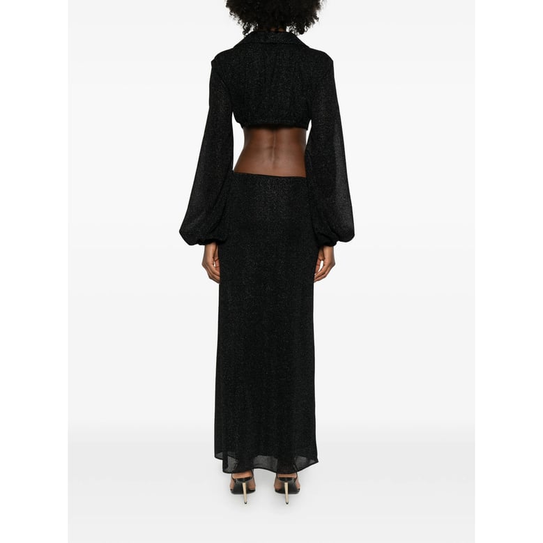 black cutout detail maxi dress by Selfnex
