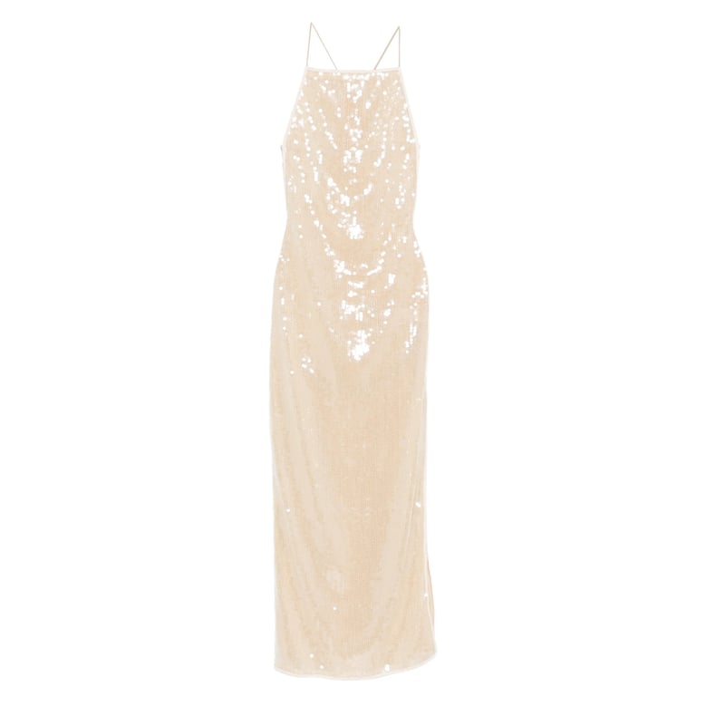 maxi dress with sequin embellishment by Selfnex