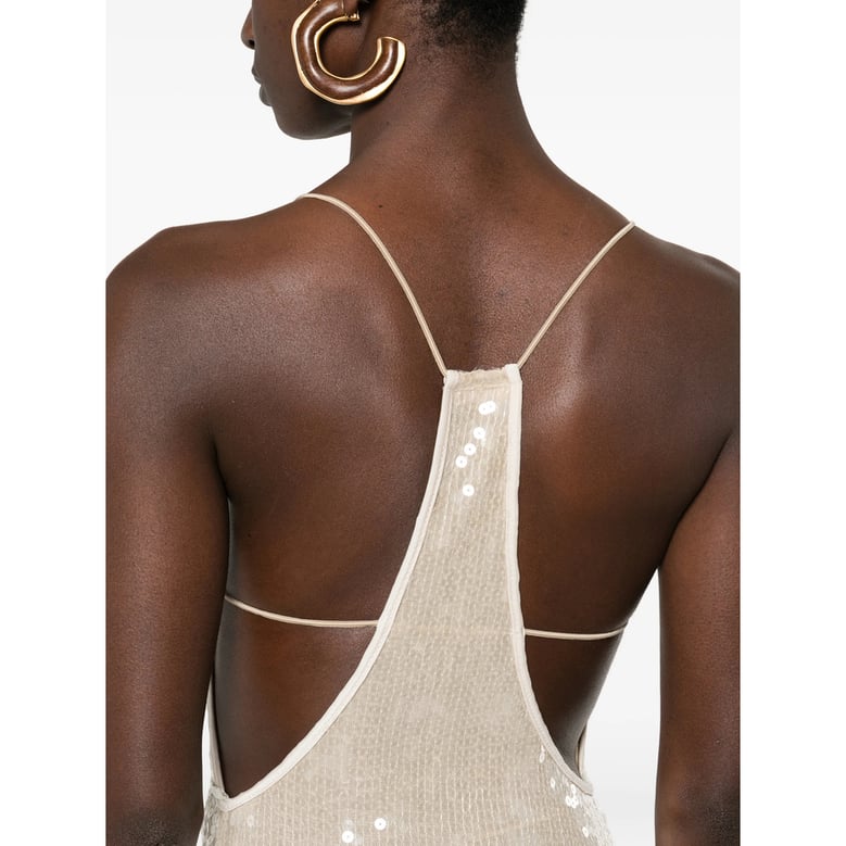 maxi dress with sequin embellishment by Selfnex