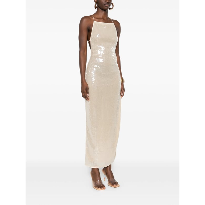 maxi dress with sequin embellishment by Selfnex