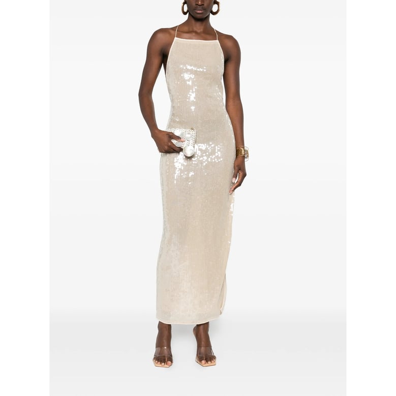 maxi dress with sequin embellishment by Selfnex
