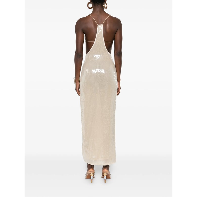 maxi dress with sequin embellishment by Selfnex