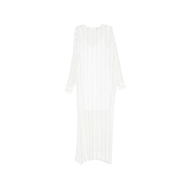 white vertical stripe dress by Selfnex