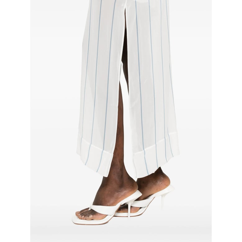 white vertical stripe dress by Selfnex