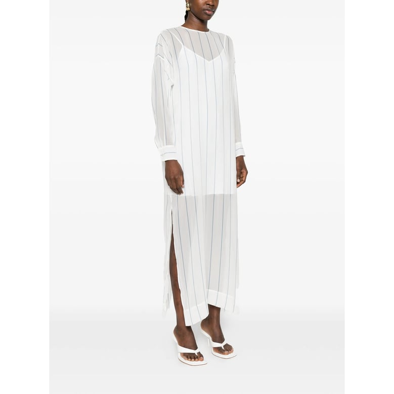 white vertical stripe dress by Selfnex